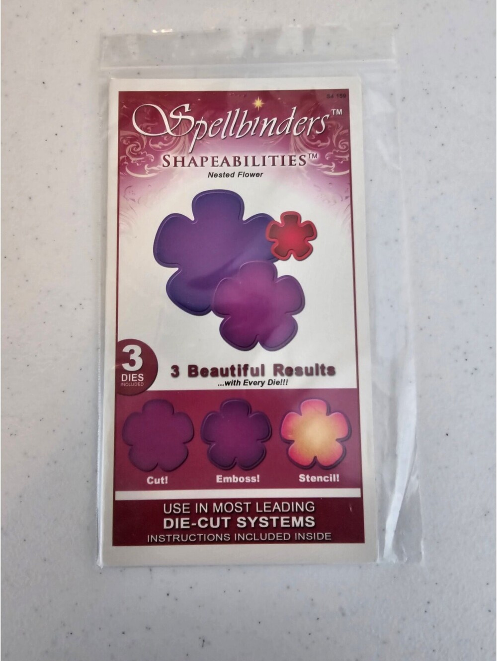 Spellbinders Shapeabilities Nested Flower Steel Craft Die Set Style S4-159